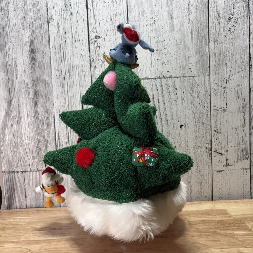 Disneyland Christmas Tree Hat W/ Mickey & Friends Ornaments. lights up.